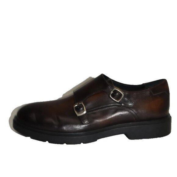 New! Magnanni 'Montrel' Double Monk Strap Brown Leather Loafer Size 9 42 DD484
